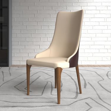 Elm Modern Wooden Dining Chair In Brown