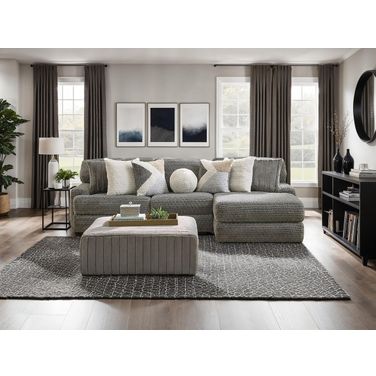 Elmhurst L-shaped Sectional In Charcoal