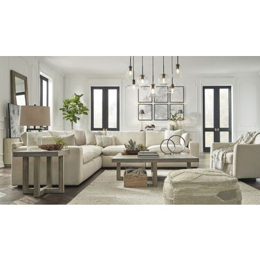 Elyza 5-Piece Sectional In Linen