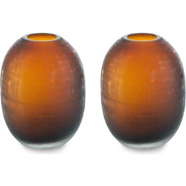 Embersen Amber Vase Set of 2