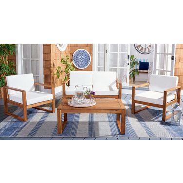 Emiko 4 Piece Outdoor Living Set In Beige PAT7312A-2BX