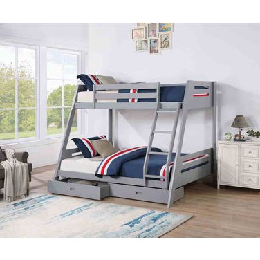 Emilee Twin Over Full Bunk Bed In Gray