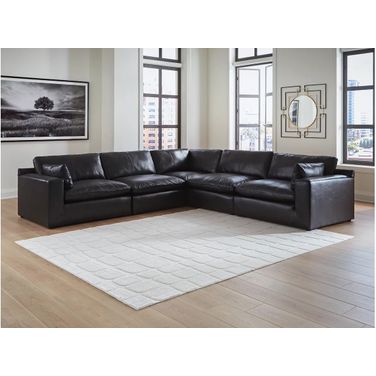 Emilia 5-Piece Sectional In Black
