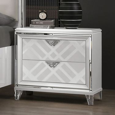 Emmeline Night Stand With Usb In White