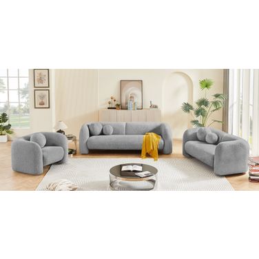 Emory Living Room Set In Grey