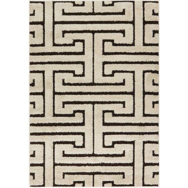 Enchant Ivory/Dark Brown 2'3" x 12' Rug