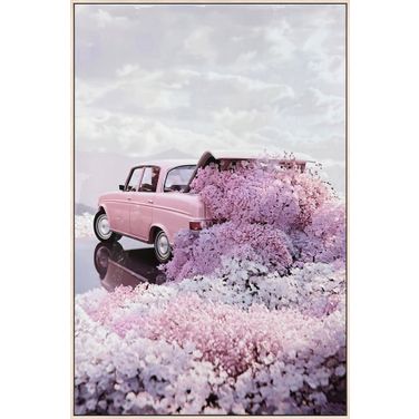 Enchanting Getaway - 48" x 32" - Gloss Canvas In Pink and White