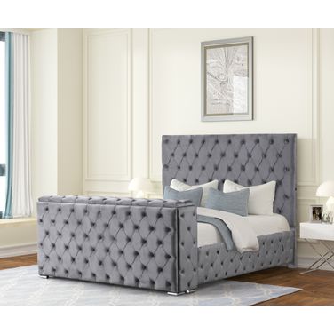 Encore King Panel Bed In Gray