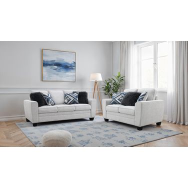 Enea Living Room Set In Light Gray