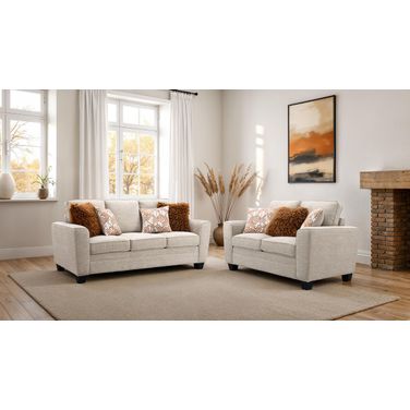 Enea Living Room Set In Taupe