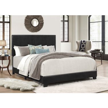 Erin Upholstered Bed (Black) (King)