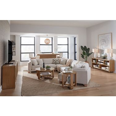 Escape Glazed Natural Oak Occasional Table Set