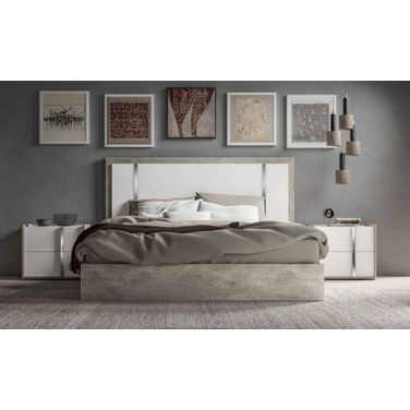 ESF Status Italy Treviso White Grey Bedroom Set