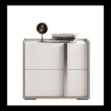 ESF Status Italy Treviso White Grey Nightstand