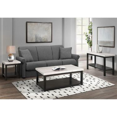 Evie White Marble Rectangular Occasional Table Set