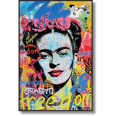 Expressive Graffiti Art Freedom Portrait Wall Art In Multi