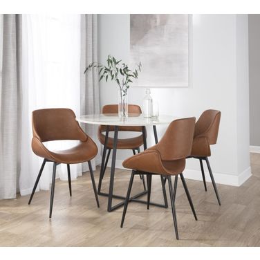Fabrico Chair Set of 2 In Brown/Black