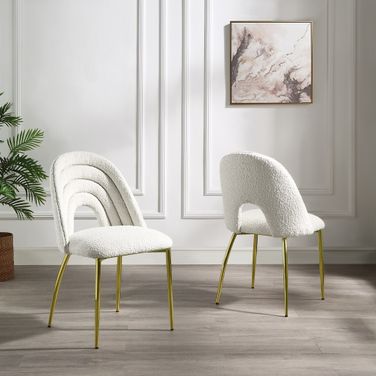 Fadri Side Chair Set of 2 In Gold
