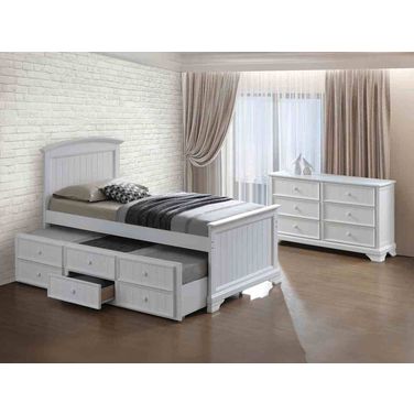 Fanton Twin Captain Bed In White
