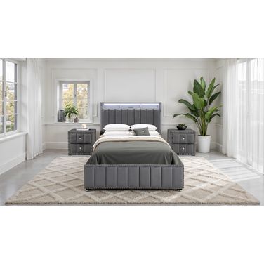 Farese Bedroom Set In Dark Gray
