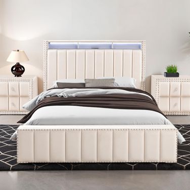 Farese Full Bed In Beige