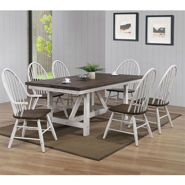 Farmhouse Fixed Top Trestle Dining Room Set