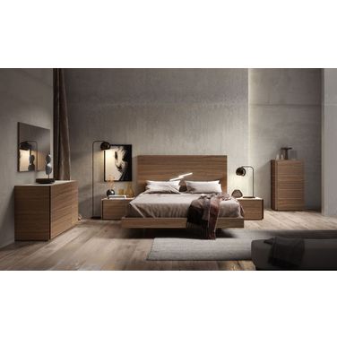 Faro Walnut Platform Bedroom Set