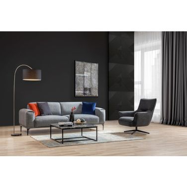 Fatsa Swivel Chair In Dark Grey