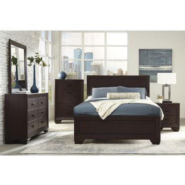 Kauffman Panel Bedroom Set In Dark Cocoa