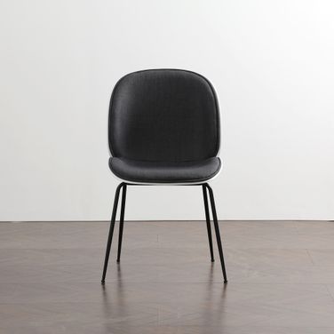 Ferdinand Fabric Side Chair Set of 2 In White and Grey