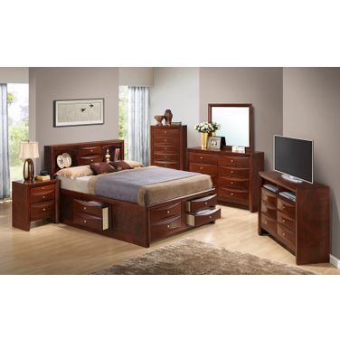 Glory Furniture G1550 Storage Bedroom Set in Cherry