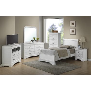 Glory Furniture G3190 Low Profile Bedroom Set in White