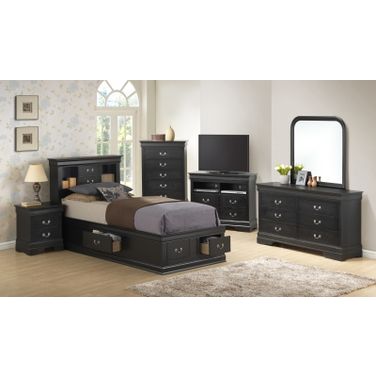 Glory Furniture G3150 Storage Bedroom Set in Black