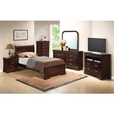 Glory Furniture G3125 Low Profile Bedroom Set in Cappuccino