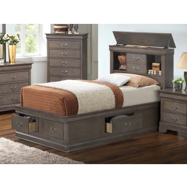 Glory Furniture G3105 Storage Bedroom Set in Grey