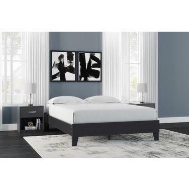 Finch Platform Bedroom Set In Black