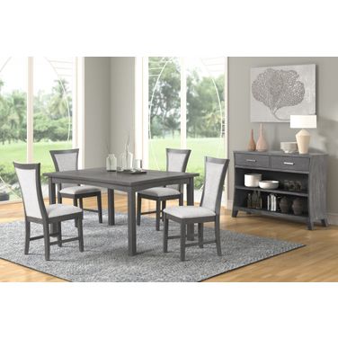 Flair 60 Inch Dining Table and 4 Chairs In Gray