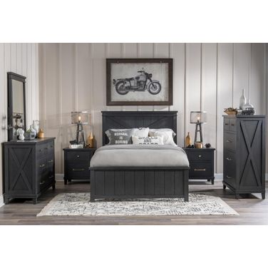 Flatiron Youth Panel Bedroom Set In Midnight