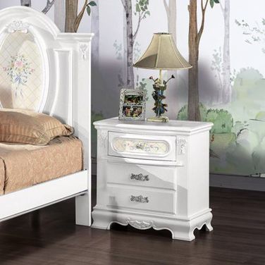 Flora Nightstand In White