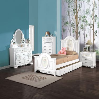 Flora Youth Bedroom Set In White