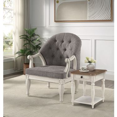 Florian Chair In Gray and White