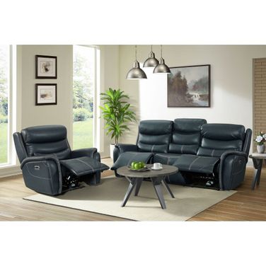 Florin Power Motio Living Room Set with Power Headrest In Navy