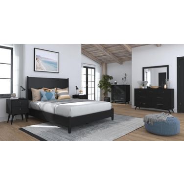 Flynn Black Youth Panel Bedroom Set