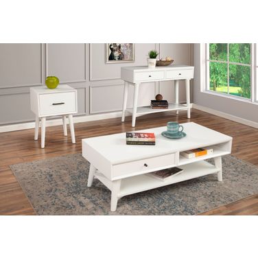 Flynn White Occasional Table Set