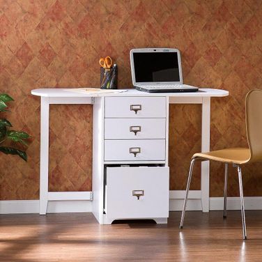 Fold-Out Organizer And Craft Desk In White