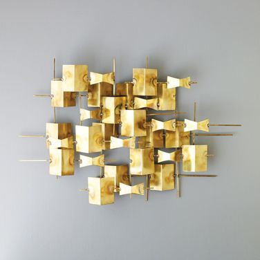 Folded Brass Wall Decor In Brass