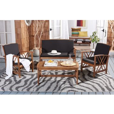 Fontana 4 Piece Outdoor Set In Black