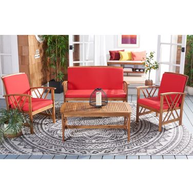 Fontana 4 Piece Outdoor Set In Red