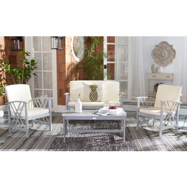 Fontana Gray Wash and Beige 4-piece Outdoor Living Set