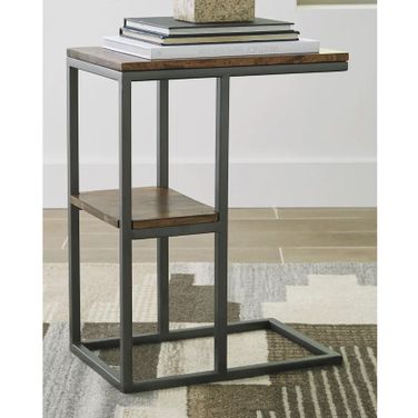 Forestmin Natural and Black Accent Table